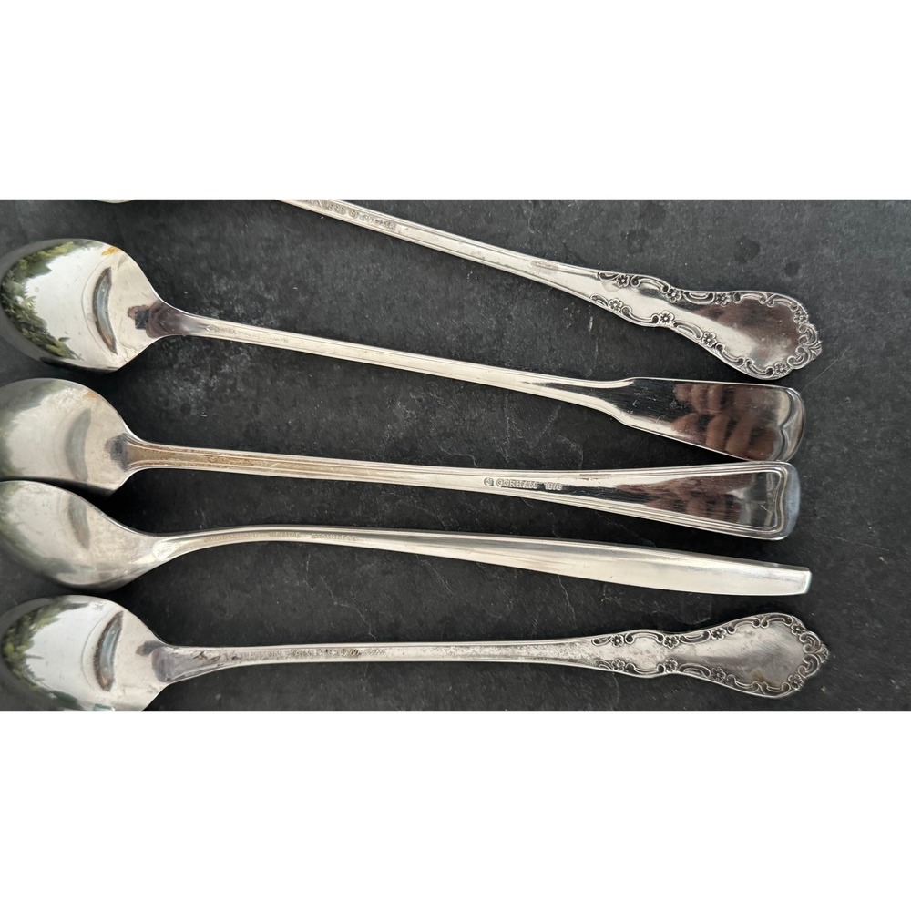 Mixed lot Iced Tea Spoons silverplate vintage Gorham Oneida Oneidacraft - Picture 3 of 6